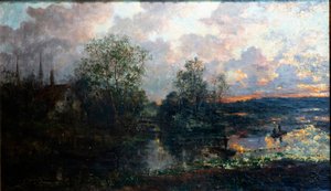 Landschap met een kleine boot