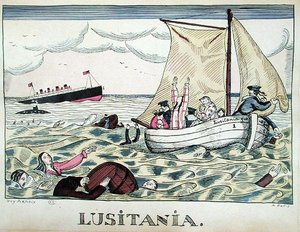 Het zinken van de Lusitania, 7 mei 1915 door Guy Arnoux