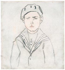Jongen in matrozenpak