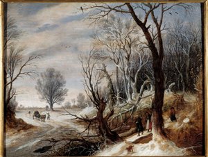 Sneeuwlandschap door Gysbrecht Lytens or Leytens