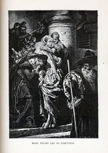 Mary Stuart naar de executie geleid, 1882