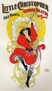 Cancan danseres, poster door H.A. Thomas voor een show in het Little Christopher Theater, New York door H.A. Thomas