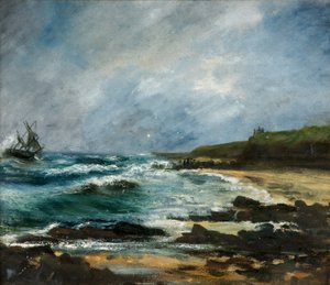 Wrak van de Russische kotter Julerneck bij Marsden Cliffs door H.C.B. Scott