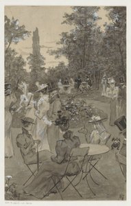 Recreërende mensen in een park