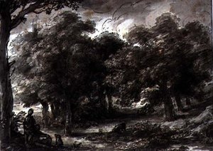 Bosrijk Landschap, met Figuren door H.F. 1751 1812 Aylesford