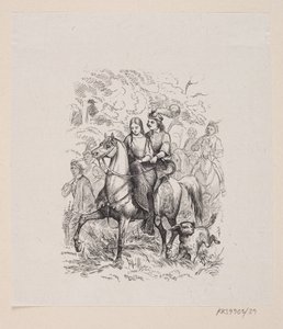 Illustratie voor "De wilde Zwanen" in H.C. Andersen, "Sprookjes en Verhalen", Deel 1 door H.P. Hansen