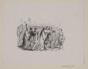 Illustratie voor "De wilde zwanen" in H.C. Andersen, "Sprookjes en verhalen", Deel 1 door H.P. Hansen