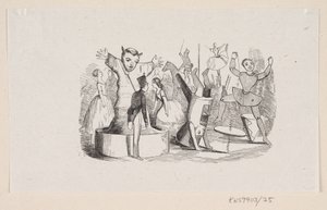 Illustratie voor "De standvastige tinnen soldaat" in H.C. Andersen, "Sprookjes en verhalen", Deel 1 door H.P. Hansen