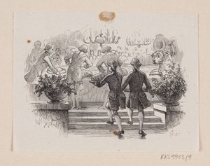 Illustratie voor "Het Tondeldoosje" in H.C. Andersen, "Sprookjes en Verhalen", Deel 1 door H.P. Hansen