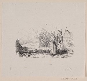 Illustratie voor "De Vlas" in H.C. Andersen, "Sprookjes en Verhalen", Deel 2 door H.P. Hansen