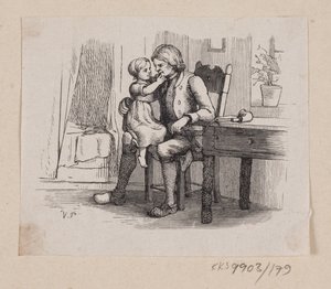 Illustratie voor "Ib en kleine Christine" in H.C. Andersen, "Sprookjes en Verhalen", Deel 2 door H.P. Hansen