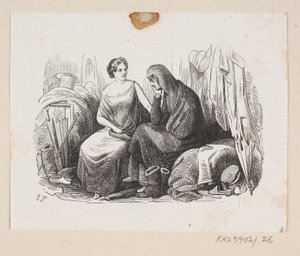 Illustratie voor "De Geluksschoenen" in H.C. Andersen, "Sprookjes en Verhalen", Deel 1