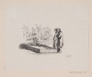 Illustratie bij "Nabofamilierne" in H.C. Andersen, "Sprookjes en Verhalen", Deel 2 door H.P. Hansen
