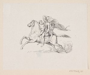 Illustratie voor "Ole Lukøje" in H.C. Andersen, "Sprookjes en Verhalen", Deel 1 door H.P. Hansen