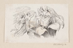 Illustratie voor "Duimelijntje" in H.C. Andersen, "Sprookjes en Verhalen", Deel 1 door H.P. Hansen