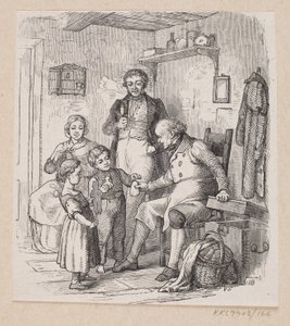 Illustratie voor "Onder de Wilg" in H.C. Andersen, "Sprookjes en Verhalen", Deel 2 door H.P. Hansen
