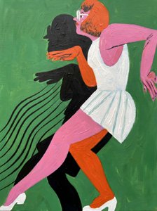 Silhouet van een dansende vrouw