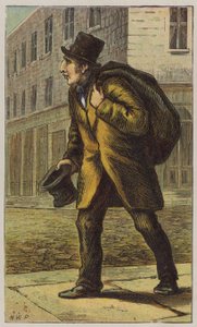 Oude Klerenman (kleur litho)