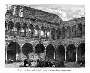 Hof van het Klooster van Barmhartigheid, Mexico, 19e eeuw