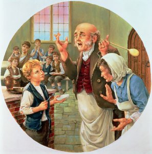 Oliver Twist vraagt om meer, uit de Wereld van Charles Dickens, later gemaakt als een Spode plaat