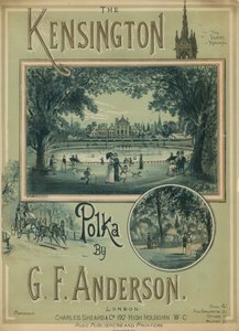 Muzikale partituur voor The Kensington Polka door G F Anderson