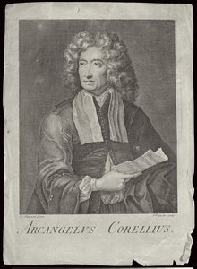 Arcangelo Corelli (1653-1713) gegraveerd door Van der Gucht