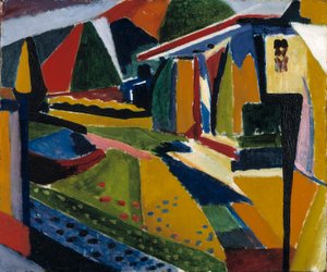 Abstract landschap door H. Lyman Sayen