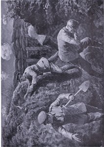Tweede Luitenant Rochfort pakt een bom op die op het punt stond te ontploffen en gooit deze uit de loopgraaf (bekroond met VC) door H. Ripperger