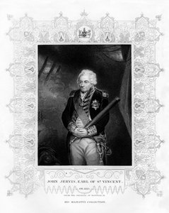 John Jervis, 1e Graaf van St Vincent, Admiraal in de Koninklijke Marine, 19e eeuw door H. Robinson