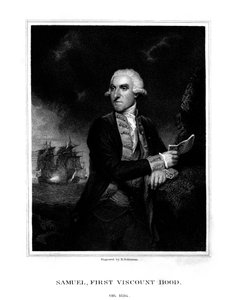 Samuel Hood, 1e burggraaf Hood, Britse admiraal, 1831 door H. Robinson