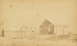 [Soldaten in tent] door Haas and Peale