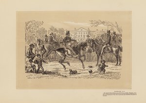 Rotten Row, No 3, Muziek en Herinnering (gravure) door Hablot Knight (1815 92) Browne