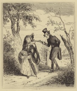 Bartlett schiet Mrs Lewis neer door Hablot Knight Browne