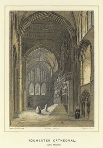 Rochester Cathedral, noord transept door Hablot Knight Browne