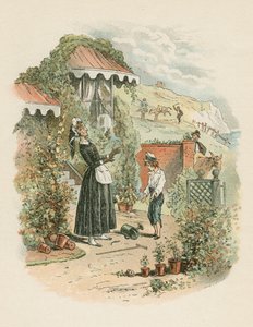 Scène uit David Copperfield door Charles Dickens, 1849-1850 door Hablot Knight Browne