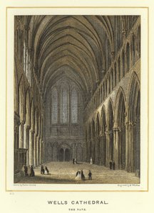 Kathedraal van Wells, het schip door Hablot Knight Browne