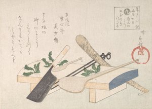 Keukengerei met Groenten voor de Ceremonie op 7 januari, 19e eeuw door Hachifusa Shuri