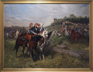 Generaal Jean Auguste Margueritte dodelijk gewond in Floing, eind 19e eeuw