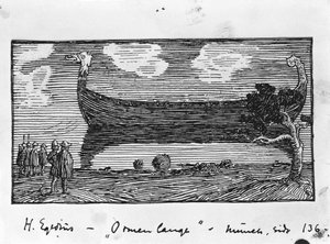 Ormen lange (inkt op papier)
