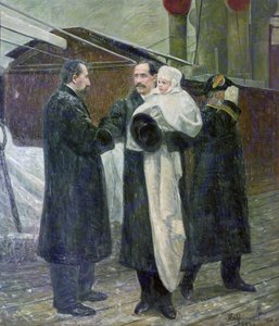Koning Haakon op Noorse bodem in 1905 door Halfdan Frithjof Strom