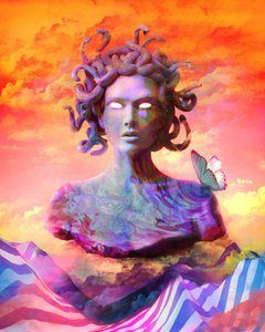 Mystieke Medusa bij zonsondergang door Halit Benli