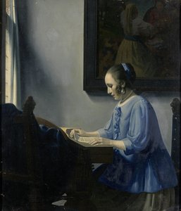 Muzieklezende Vrouw