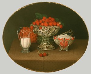 Stilleven met aardbeien