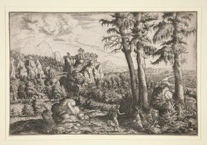 Landschap met Hagar en engel