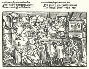 De aardbeving (gravure)