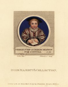 Charles Brandon, 3e hertog van Suffolk door Hans (after) Holbein the Younger