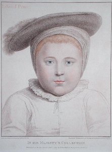 Portret van Edward VI (1537-53) gegraveerd door Francesco Bartolozzi (1727-1815) 1796