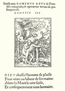 De Verdrijving uit Eden door Hans (after) Holbein the Younger