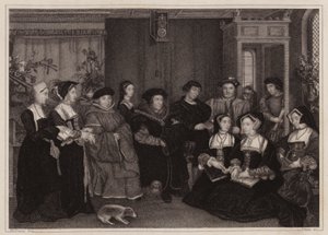 De Familie van Sir Thomas More door Hans (after) Holbein the Younger