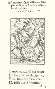De Heer Abt (gravure) door Hans (after) Holbein the Younger